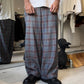 1997 Chambray Blue / Red / Yellow Plaid Pants  (30~31)