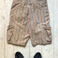 Beige Plaid Multi Pocket Shorts (33-35)