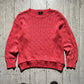 90s Bright Coral Cable Knit Jumper (~M~)