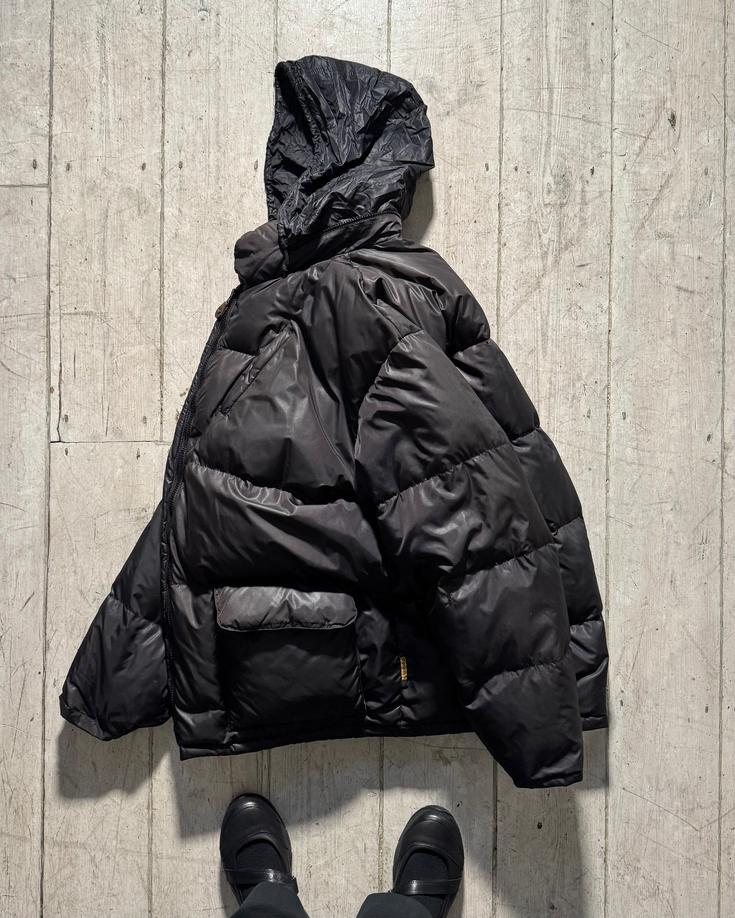 90s Black Puffer Jacket (~XL~ )