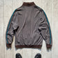 Brown /Teal  Velour Side Striped Track Top / Jumper (~XL~)