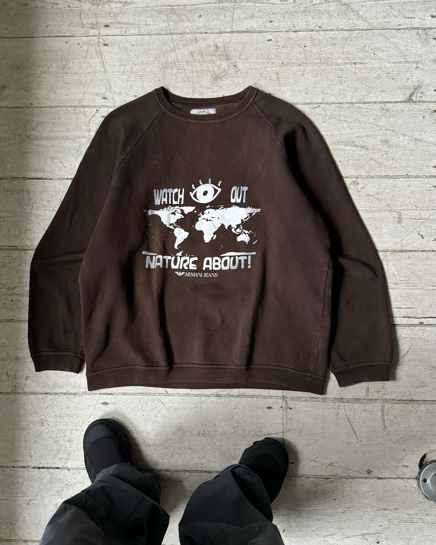 90s “Watch Out Nature About” Graphic Jumper (M~L)