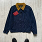 80s Pleated Front Boxy Navy Work Jacket (~L~)