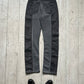 Early 2000s Grey Hybrid Striped / Denim Panelled Pants  (~30~)