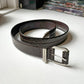 Deep Brown Crocodile Skin Style Leather Patent  Belt (33~36)