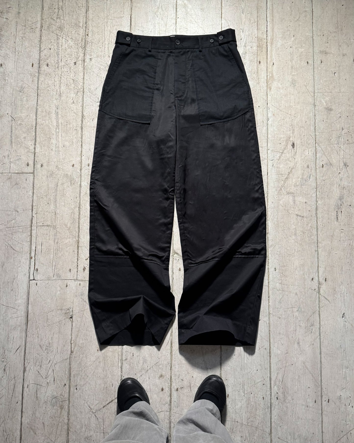 2023 Panelled Black Wide Fit Pant's  (31-34)