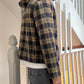 Plaid Fleece Zip Up Jacket (~S~)