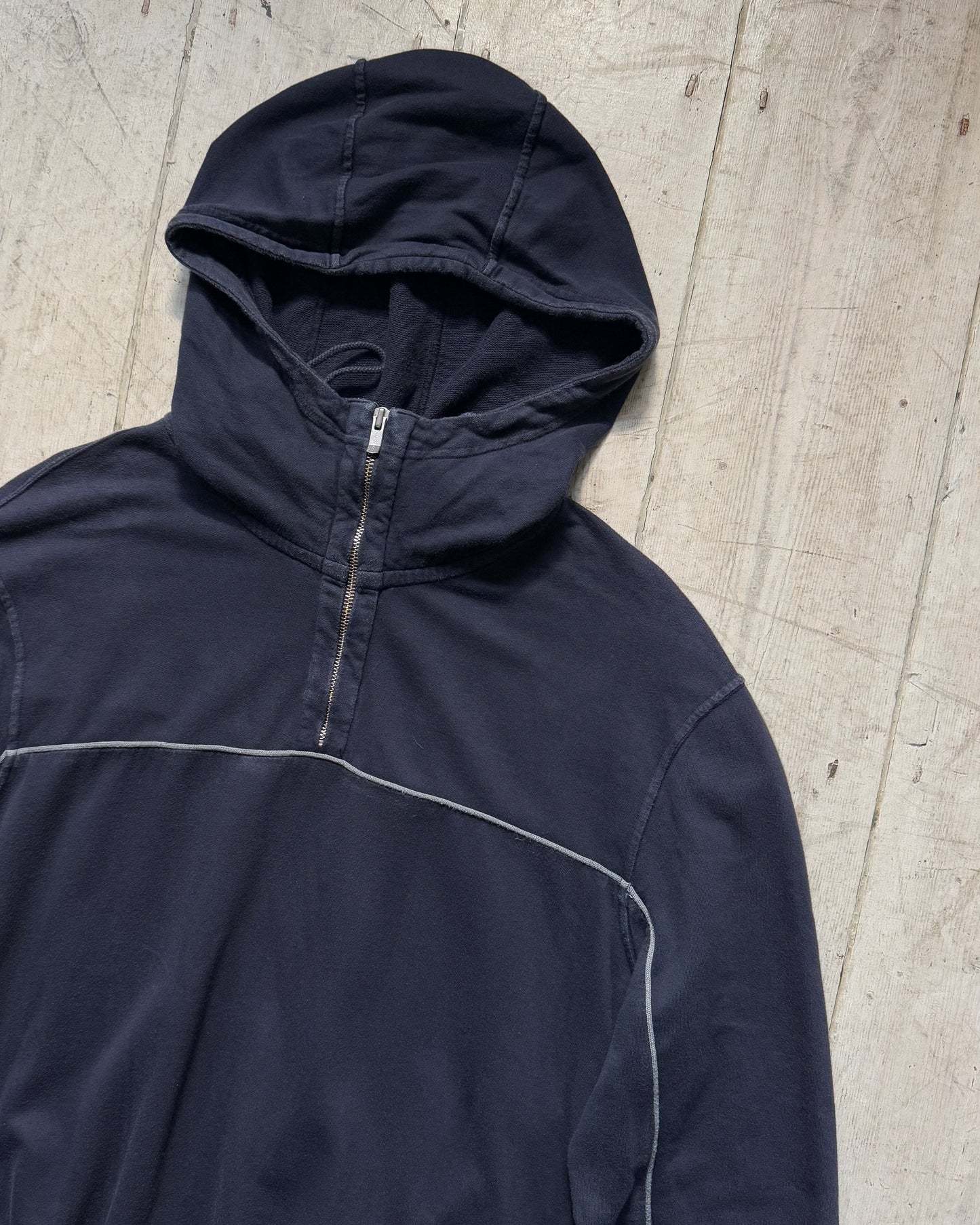 SS07 Navy Piping Hoody (M~L)