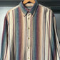 90s Multitone Striped Longsleeve Woven Shirt  (~XL~)