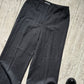 Early 2000s Grey Staggered Pinstripe Virgin Wool Wide Dress Pants  (~30~)