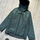 2000s Iridescent Deep Green Fleece Lined Side Zip Technical Jacket (~M~)