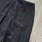 Early 2000s Grey Staggered Pinstripe Virgin Wool Wide Dress Pants  (~30~)