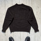 80s Brown Tonal Check Textured Knit Jumper (~M~)