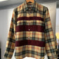 2002 Plaid Burgundy Wool Panel Shirt  (~M~)