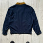 80s Pleated Front Boxy Navy Work Jacket (~L~)