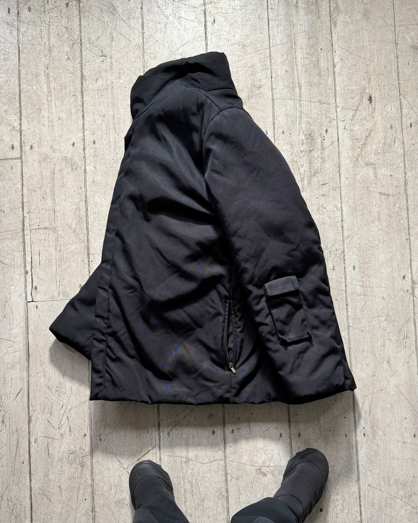 2000s Black Sleeve Pocket Padded Jacket (~XL~)