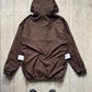 2000s Fleece Lined Asymmetrical Panelled Multi Pocket Brown Jacket (~XL~)