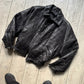 80s Black Triangle Quilted Studded Leather Asymmetrical Jacket Jacket (M~L)