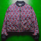 90s Paisley Print Boxy Bomber Jacket (~XL~)