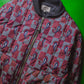 90s Paisley Print Boxy Bomber Jacket (~XL~)