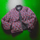 90s Paisley Print Boxy Bomber Jacket (~XL~)