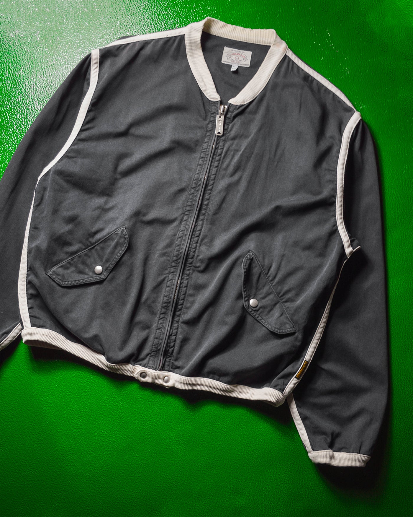 90s Taped Light Bomber Washed Navy Jacket (M~L)