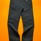 90s Washed Grey Diagonal Weave Trousers (~36~)
