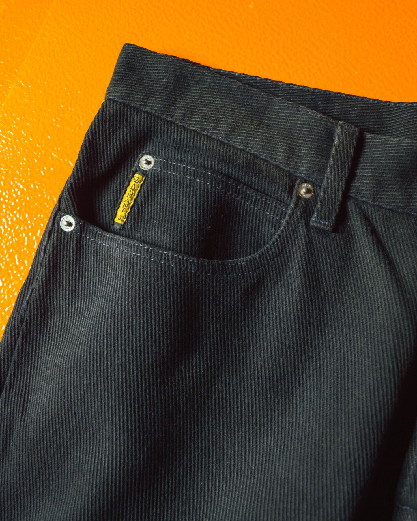 90s Washed Grey Diagonal Weave Trousers (~36~)