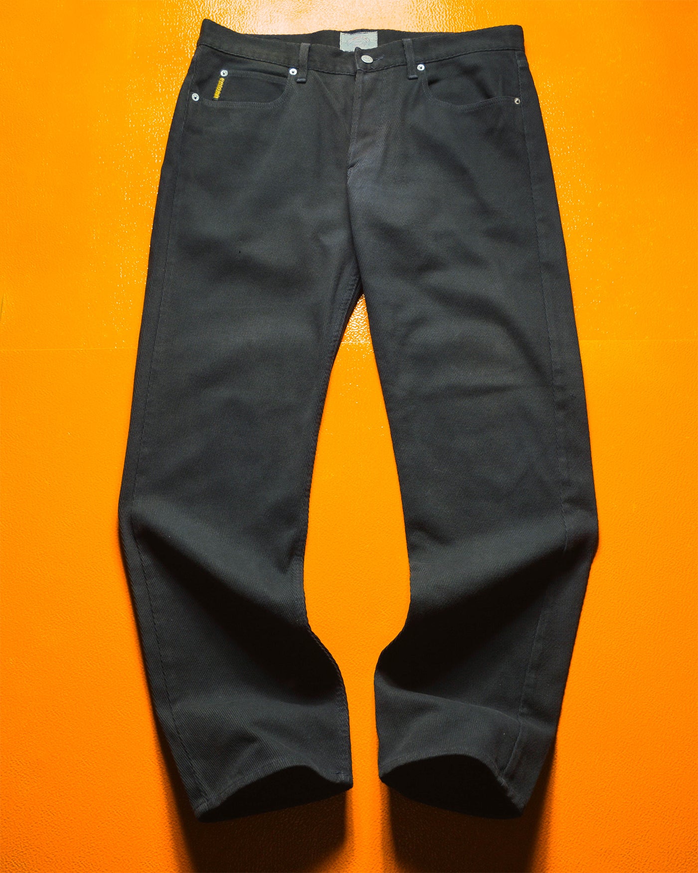 90s Washed Grey Diagonal Weave Trousers (~36~)