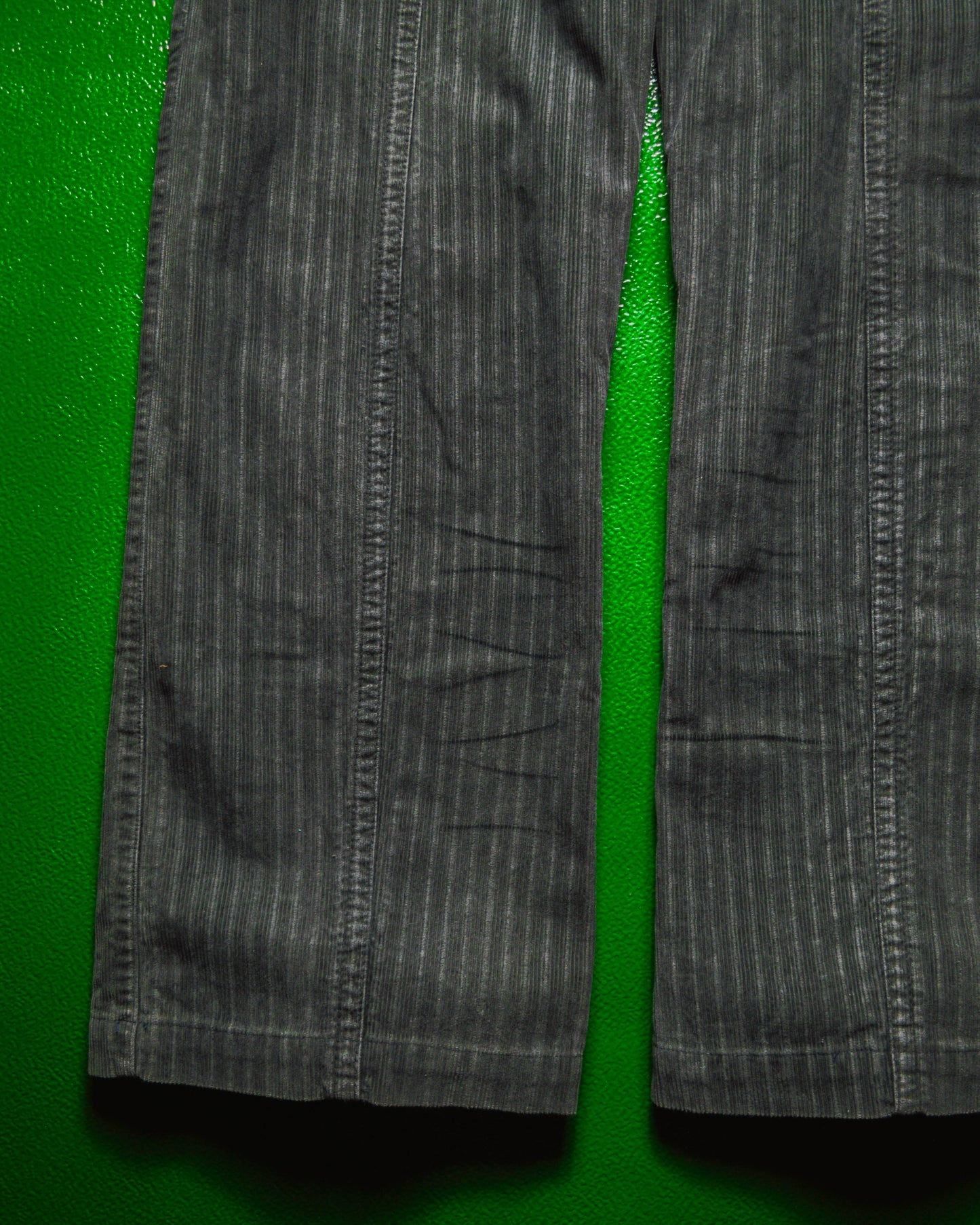 Faux Patina Print Grey Corduroy Tiger Pattern Waist Band Pants (~32~)