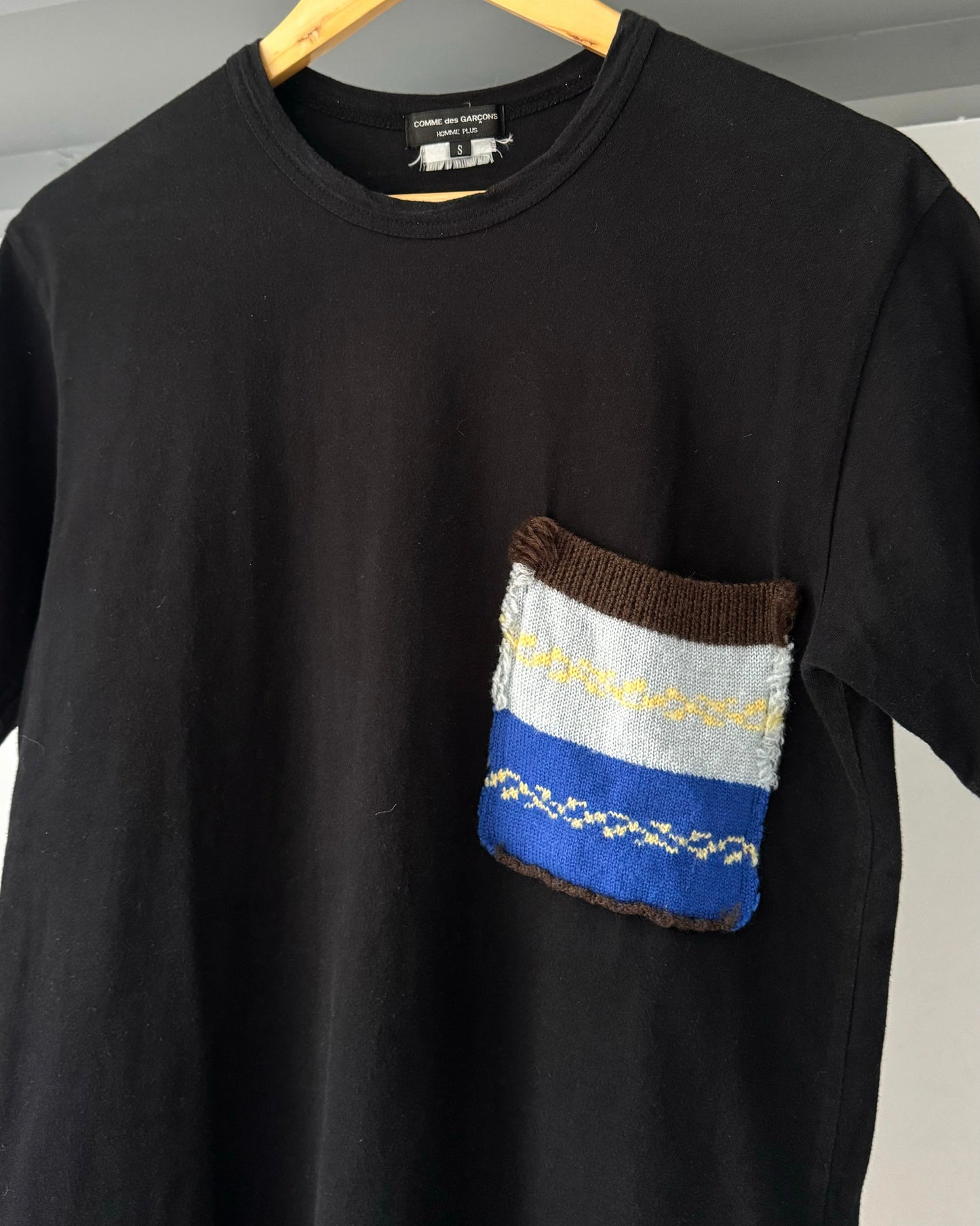 2009 Wool Knit Patch Pocket T-shirt (S)