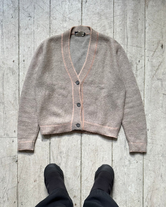 Scale Texture Blush / Grey Knit Jumper / Cardigan  (~S~)