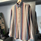 90s Multitone Striped Longsleeve Woven Shirt  (~XL~)