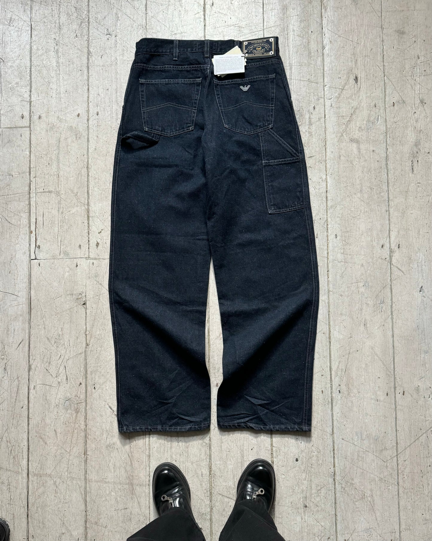 Early 2000s Hemp Dark Wash Navy Carpenter Pants  (~32~)