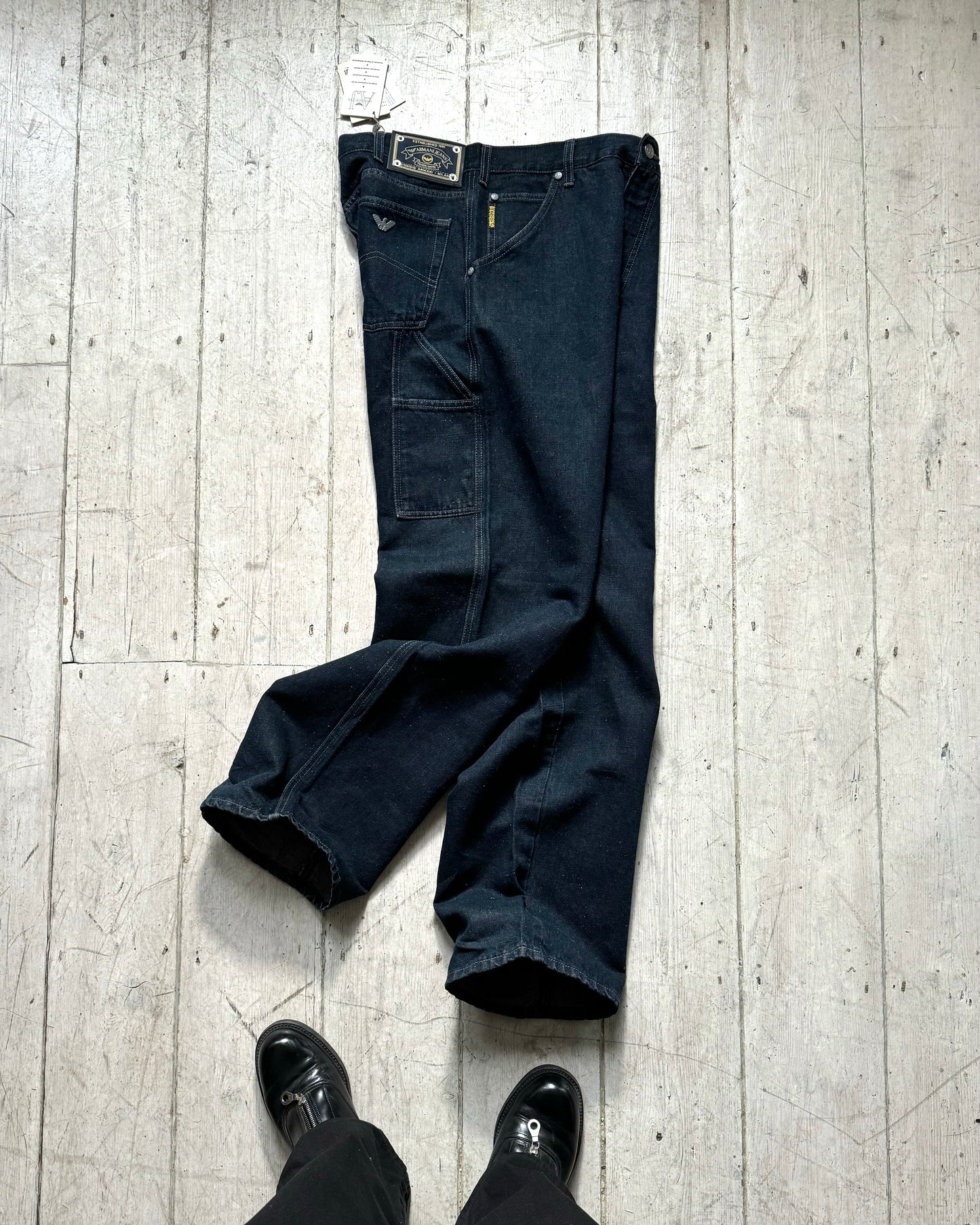 Early 2000s Hemp Dark Wash Navy Carpenter Pants  (~32~)