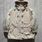 90s Beige Asymmetrical Quilted Beige Parka Jacket (~M~)