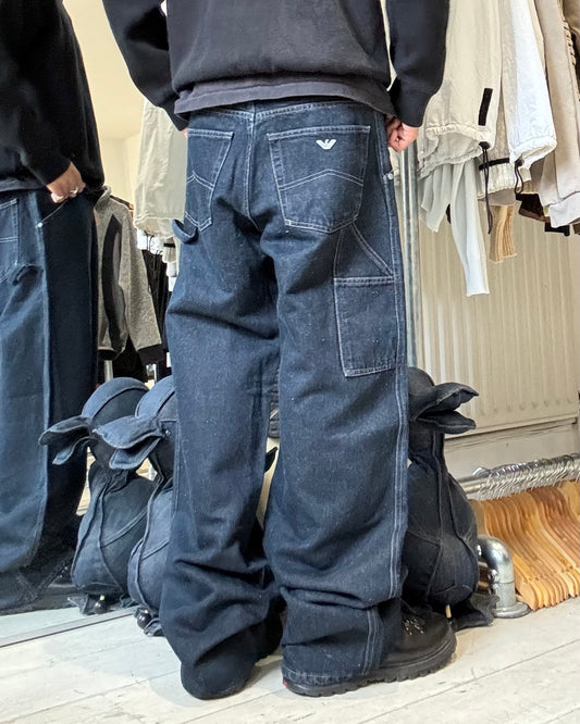 Early 2000s Hemp Dark Wash Navy Carpenter Pants  (~32~)