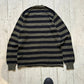 2013 Black / Washed Olive Striped Pattern Knit Jumper  (~M~)