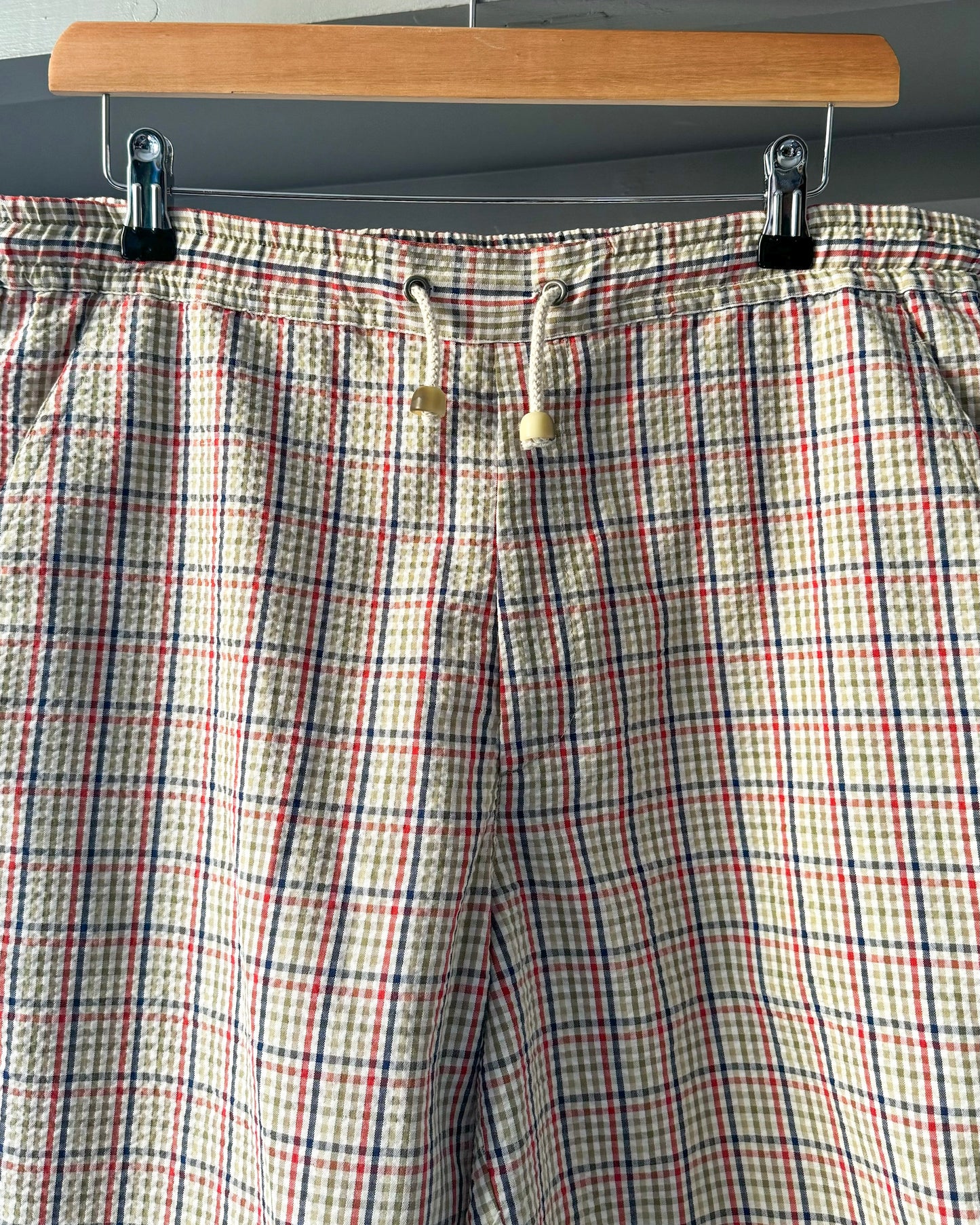 Iceberg Seersucker Plaid Shorts (32~34)