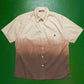 90s Brown Gradient Short-sleeve Shirt (~M~)