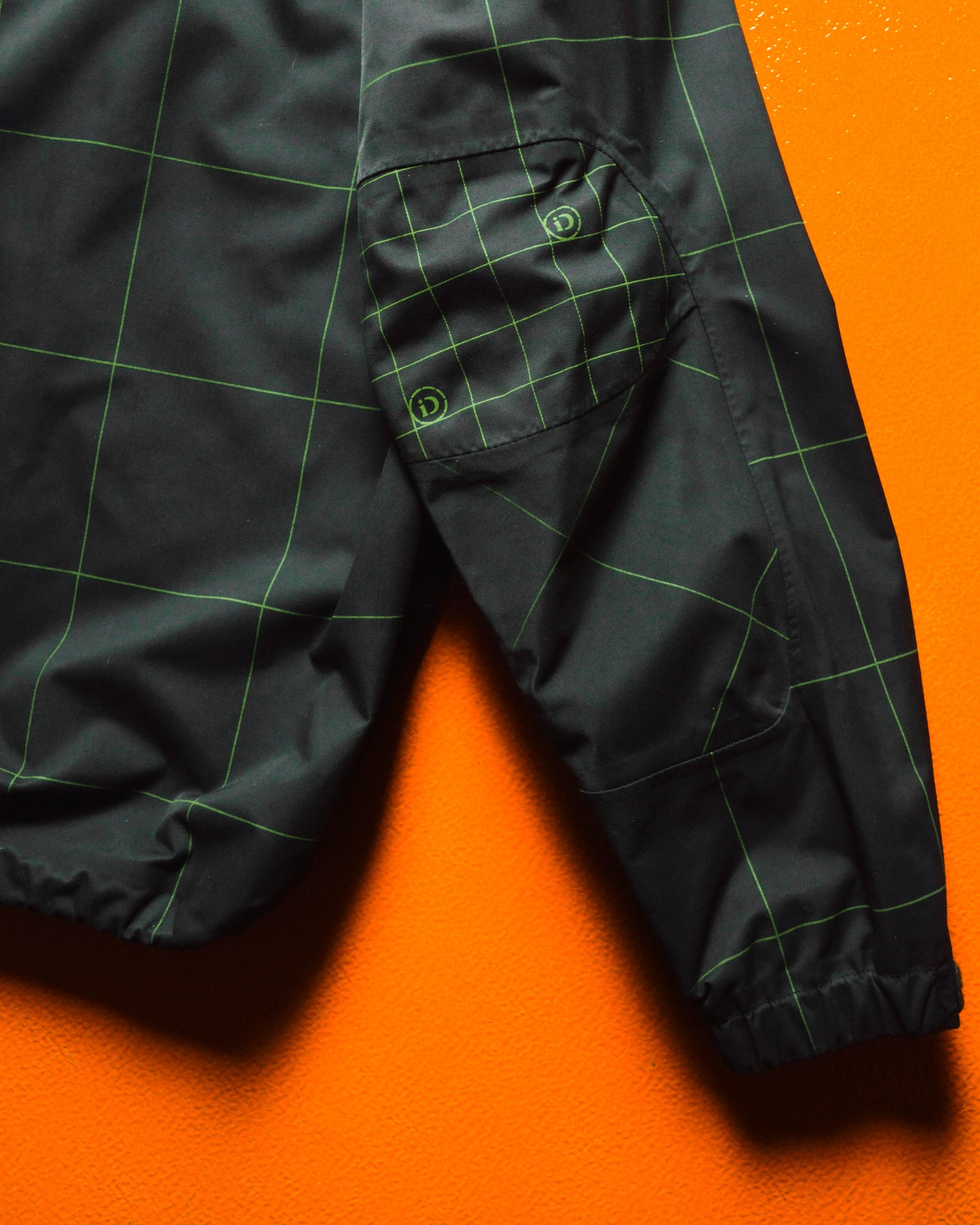 Idiom Black Green Grid Taped Seam Jacket (~M~)