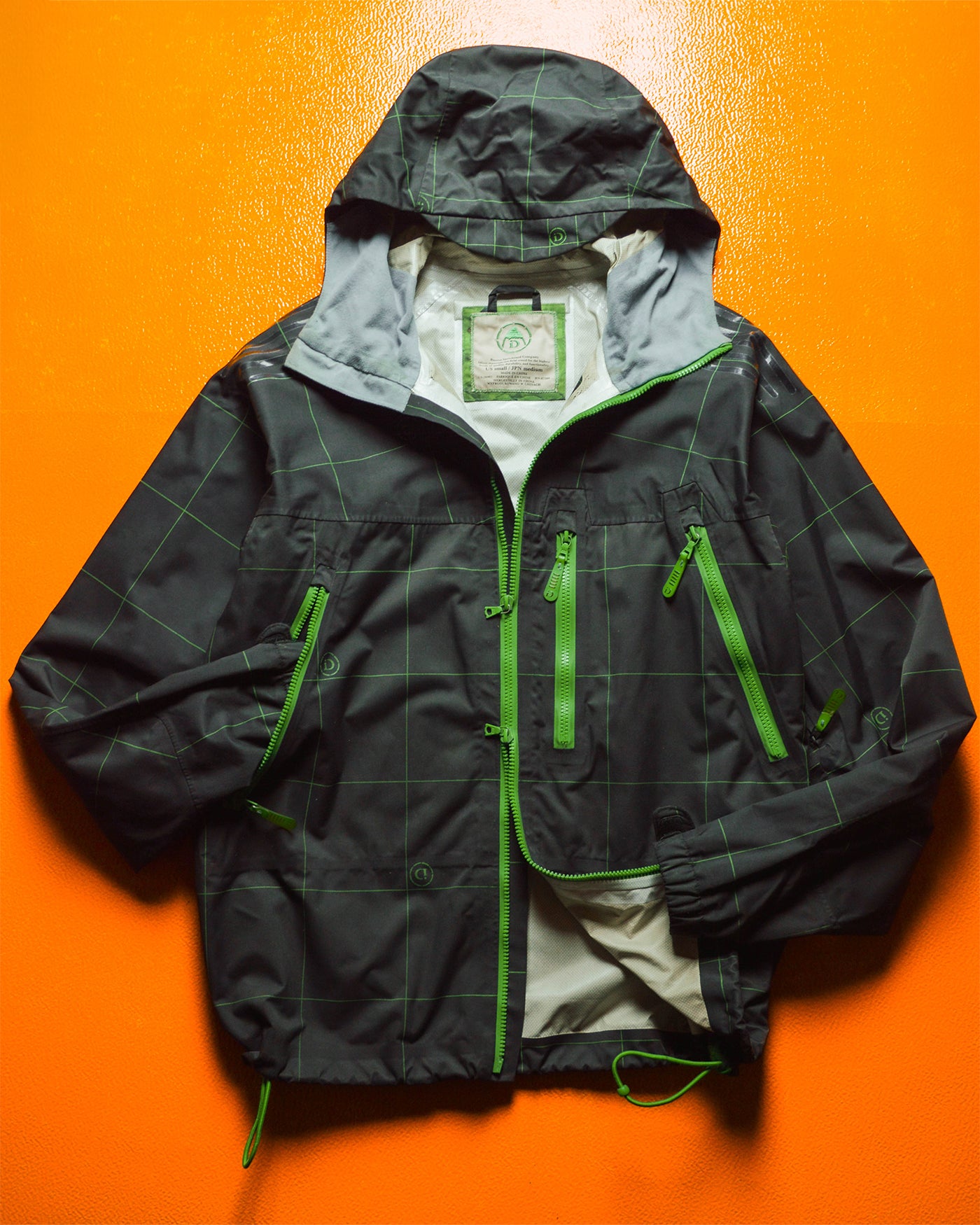 Burton Idiom Black Green Grid Taped Seam Jacket M shop.allenreji