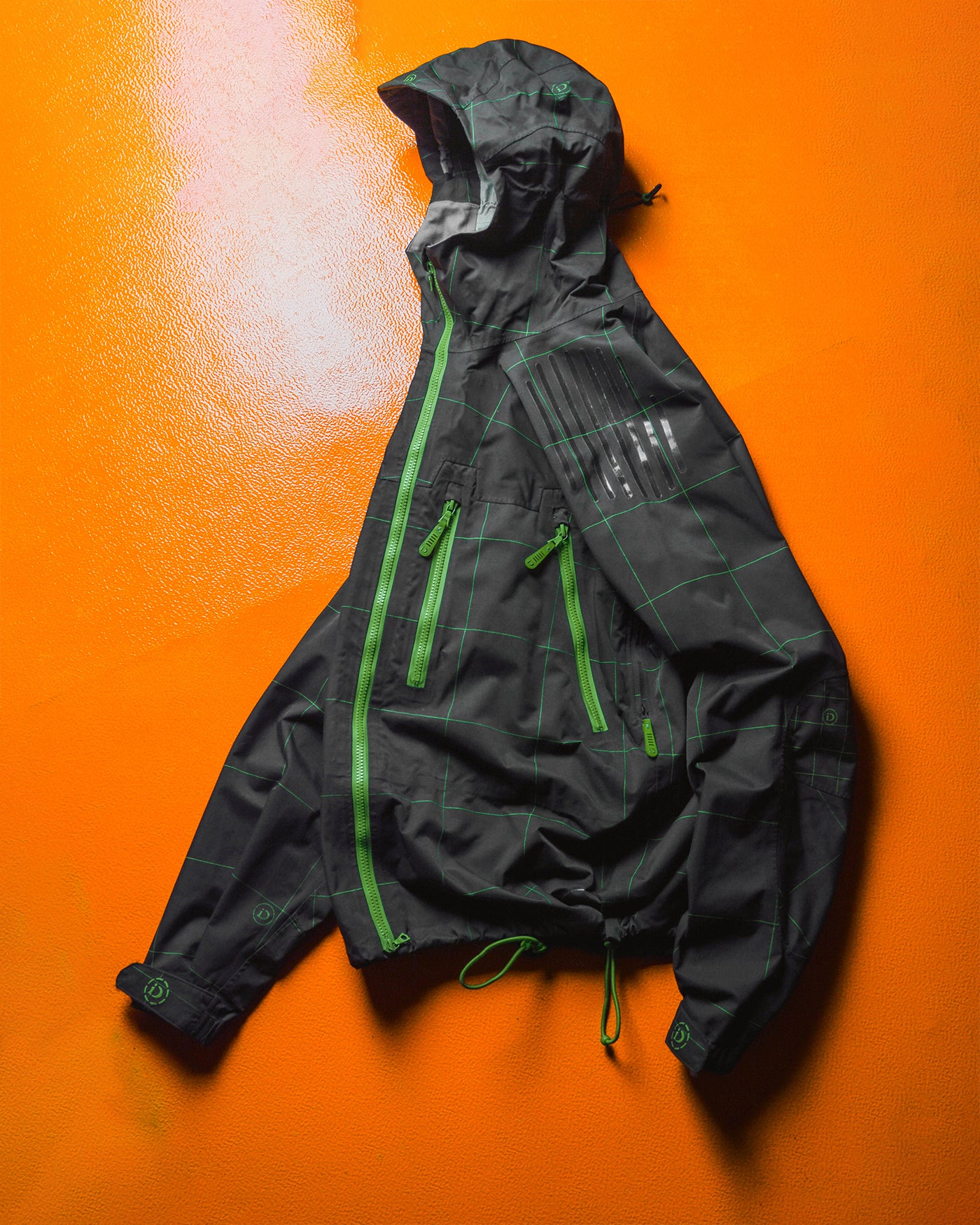 Burton Idiom Black Green Grid Taped Seam Jacket M shop.allenreji