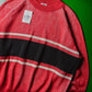 Ideas From Massimo Osti 80s Fine Dual Tone Woven Knit Red / Black Jumper (~M~)