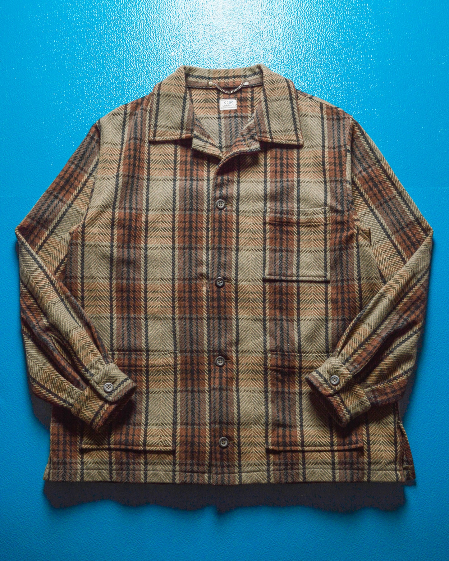 1993 Ideas From Massimo Osti Brown Woven Check Jacket (L~XL)