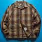 1993 Ideas From Massimo Osti Brown Woven Check Jacket (L~XL)