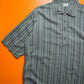 Massimo Osti 90s Quarter Zip Striped Shirt (~XL~)