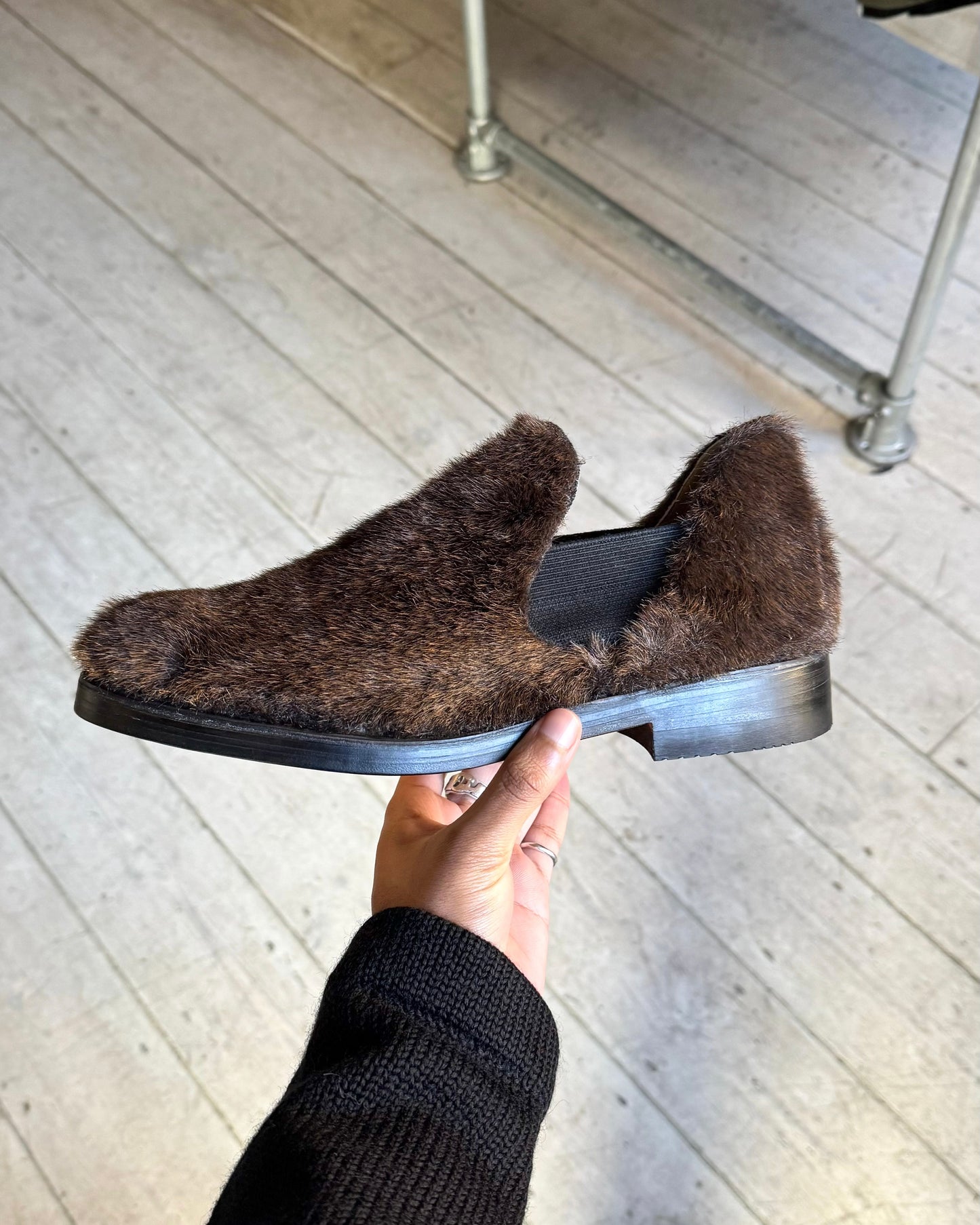 Brown Faux Fur Low Boots (JP28 / UK9)