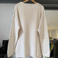 90s Cream Tonal Striped Knit Jumper (~XXL~)