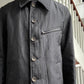 2002 Homme Textured Needle Punch Style Tonal Black Work Jacket (~M~)